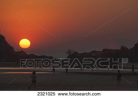 India, Sunset On Palolem Beach; Goa View Large Photo Image Stock Photography - India, Sunset On Palolem Beach; Goa. Fotosearch