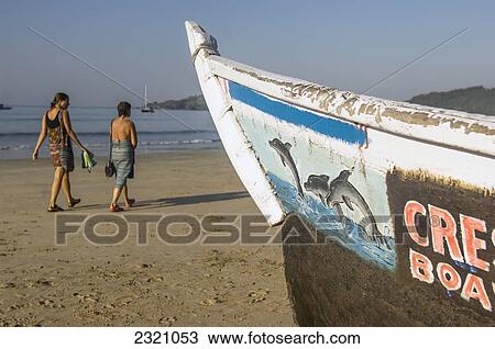 India, Walking On Palolem Beach; Goa View Large Photo Image Stock Image - India, Walking On Palolem Beach; Goa. Fotosearch