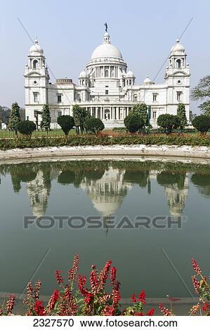 Stock Image - India, West Bengal, View of Victoria Monument; Kolcutta. Fotosearch