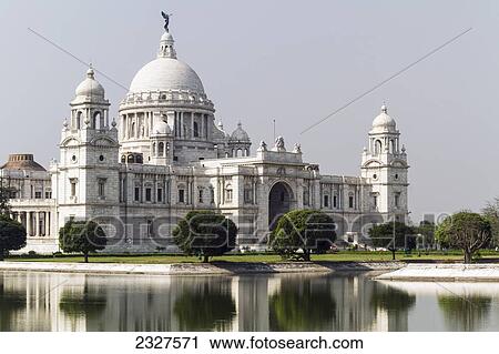 Stock Image - India, West Bengal, View of Victoria Monument; Kolcutta. Fotosearch