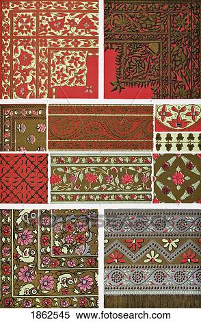 Stock Photography - Indian No 2 Plate L From The Grammar Of Ornament By Owen Jones Published By Day & Son London 1865. Fotosearch
