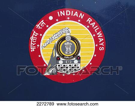 Stock Photo - Indian railways logo ernakalum junction; kerala south india. Fotosearch