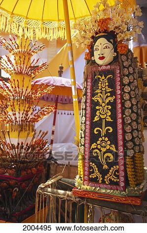 Indonesia, Bali, Colorful Ceremonial Mask Along With Food Offerings, Ornate View Large Photo Image Stock Photography - Indonesia, Bali, Colorful Ceremonial Mask Along With Food Offerings, Ornate. Fotosearch
