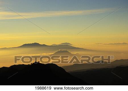Indonesia, Java, Bromo Tengger Semeru National Park, Scenic Overview Of Area, Misty Sky View Large Photo Image Stock Photo - Indonesia, Java, Bromo Tengger Semeru National Park, Scenic Overview Of Area, Misty Sky. Fotosearch