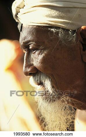 Indonesia, Profile Of Senior Local Man Wearing Headwrap, White Beard No Model Release View Large Photo Image Stock Image - Indonesia, Profile Of Senior Local Man Wearing Headwrap, White Beard No Model Release. Fotosearch