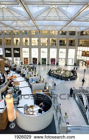 Indoor Food Court In Shopping Mall View Large Photo Image Stock Photo - Indoor Food Court In Shopping Mall. Fotosearch