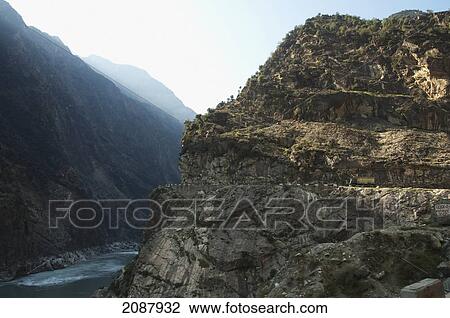Stock Image - Indus River Near Chilas, Northern Areas, Pakistan. Fotosearch