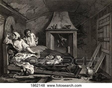 Industry And Idleness The Idle Prentice Returned From Sea And In A Garret With A Prostitute From The Original Design By Hogarth From The Works Of Hogarth Published London 1833 View Large Photo Image Stock Photo - Industry And Idleness The Idle Prentice Returned From Sea And In A Garret With A Prostitute From The Original Design By Hogarth From The Works Of Hogarth Published London 1833. Fotosearch