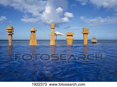 Stock Image - Infinity Pool, Oberoi Hotel. Fotosearch