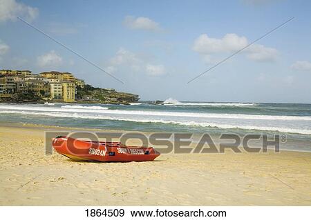 Stock Photo - Inflatable Boat On The Beach. Fotosearch