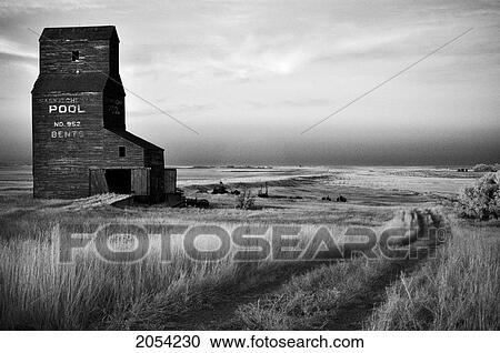Infrared Image Of Abandoned Grain Elevator, Ghost Town Formerly Known As Bents, Saskatchewan View Large Photo Image Stock Image - Infrared Image Of Abandoned Grain Elevator, Ghost Town Formerly Known As Bents, Saskatchewan. Fotosearch