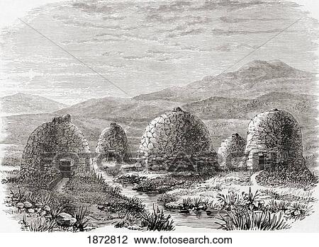 Inhabited Huts On Uig, Island Of Lewis In The Outer Hebrides, Scotland In 1859. From The Book Scottish Pictures Drawn With Pen And Pencil By Samuel G. Green Published 1886. View Large Photo Image Stock Image - Inhabited Huts On Uig, Island Of Lewis In The Outer Hebrides, Scotland In 1859. From The Book Scottish Pictures Drawn With Pen And Pencil By Samuel G. Green Published 1886.. Fotosearch
