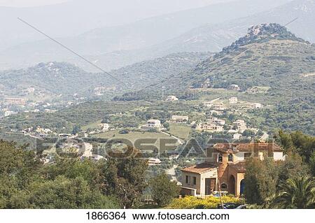 Inland Village, Corsica, France View Large Photo Image Picture - Inland Village, Corsica, France. Fotosearch