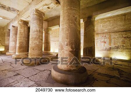 Inner Hypostyle Hall Of The Temple Of Seti I, Abydos, Sohag, Egypt View Large Photo Image Stock Image - Inner Hypostyle Hall Of The Temple Of Seti I, Abydos, Sohag, Egypt. Fotosearch