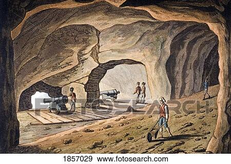 Stock Photo - Inside A Gallery On The Rock Of Gibraltar. Engraved By I. C. Stadler After Rev C. Willyams.. Fotosearch