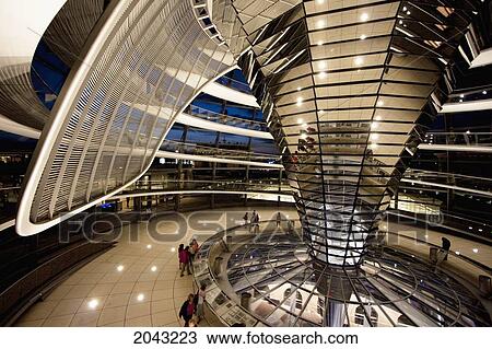 Inside Norman Foster's Dome Of The Reichstag Building At Night, Berlin, Germany View Large Photo Image Stock Image - Inside Norman Foster's Dome Of The Reichstag Building At Night, Berlin, Germany. Fotosearch