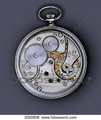 Stock Photo - Inside Of Pocket Watch. Fotosearch