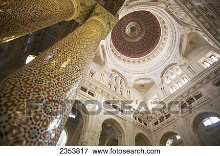 Stock Photo - Interior and dome, Mosque of Emir Abdel Kader; Constantine, Algeria. Fotosearch