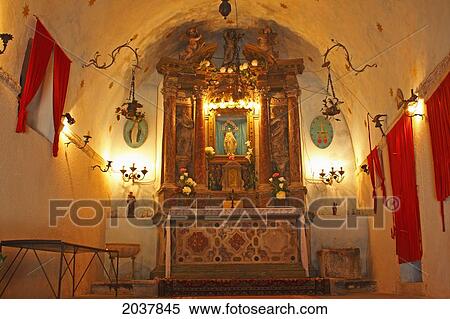 Interior Of A Small Chapel; Kotor Monte View Large Photo Image Stock Photography - Interior Of A Small Chapel; Kotor Monte. Fotosearch