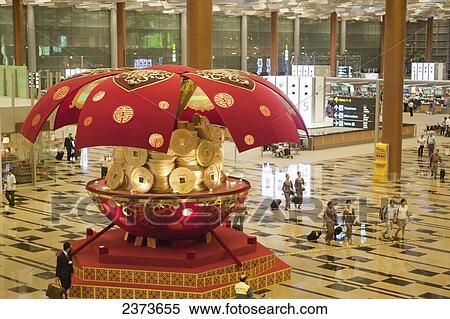 Interior of an airport terminal; Singapore View Large Photo Image Stock Photography - Interior of an airport terminal; Singapore. Fotosearch