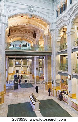 Interior Of Cibeles Palace Headquarters Of Madrid Town Hall; Madrid Spain View Large Photo Image Stock Photograph - Interior Of Cibeles Palace Headquarters Of Madrid Town Hall; Madrid Spain. Fotosearch