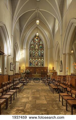 Stock Photo - Interior Of Down Cathedral; Downpatrick County Down Ireland. Fotosearch