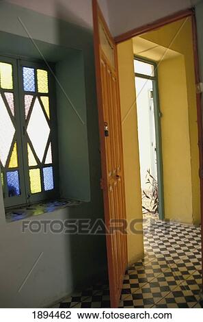Stock Image - Interior Of House With Tile Floor. Fotosearch
