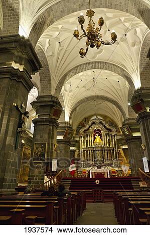 Picture - Interior Of La Cathedral; Cusco Peru. Fotosearch