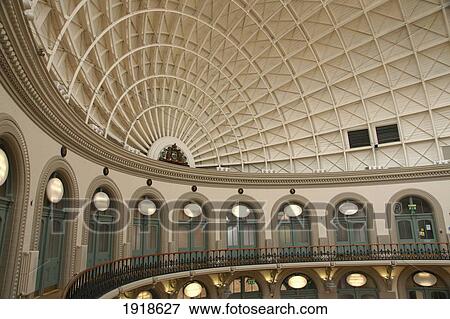 Stock Photo - Interior Of Leeds Corn Exchange. Fotosearch