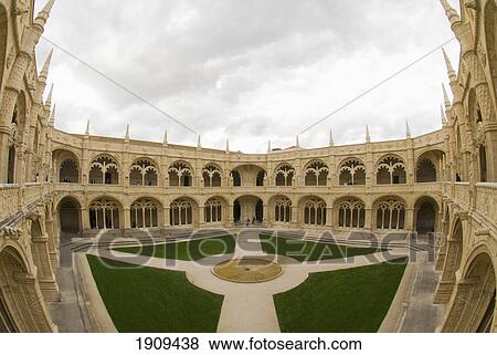Interior Of Mosterio Dos Jeronimos, Fish Eye Lens, Belem, Portugal View Large Photo Image Stock Photo - Interior Of Mosterio Dos Jeronimos, Fish Eye Lens, Belem, Portugal. Fotosearch