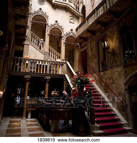 Interior Of Old-Fashioned Hotel; Venice, Italy View Large Photo Image Stock Photo - Interior Of Old-Fashioned Hotel; Venice, Italy. Fotosearch