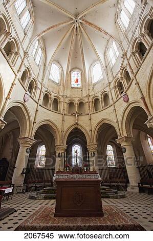Interior Of Saint-Quiriace Collegiate Church, Provins, Seine-Et-Marne, France View Large Photo Image Stock Photography - Interior Of Saint-Quiriace Collegiate Church, Provins, Seine-Et-Marne, France. Fotosearch