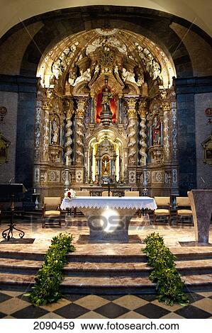 Stock Photo - Interior Of Sanctuary Of St Ignatius Of Loyola, Basque Country, Spain. Fotosearch