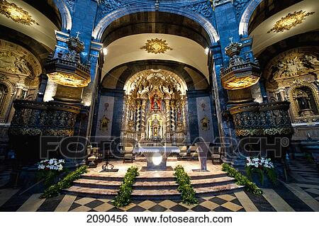 Stock Photograph - Interior Of Sanctuary Of St Ignatius Of Loyola, Basque Country, Spain. Fotosearch