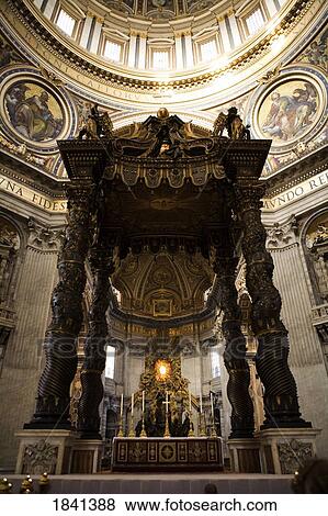 Stock Photo - Interior Of St. Peter's Church; Vatican City, Roma Italy. Fotosearch