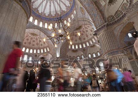Interior Of The Blue Mosque Istanbul Turkey Stock Image