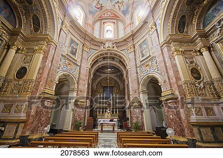 Interior Of The Carmelite Church, Mdina, Malta View Large Photo Image Stock Image - Interior Of The Carmelite Church, Mdina, Malta. Fotosearch