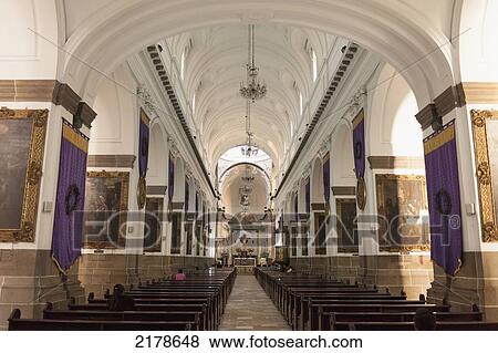 Stock Photo - Interior Of The Cathedral Of Guatemala City; Guatemala City Guatemala. Fotosearch