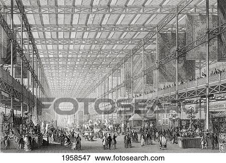 Interior Of The Great Exhibition Of The Works Of Industry Of All Nations In Hyde Park, London, England, 1851. From Cyclopaedia Of Useful Arts And Manufactures By Charles Tomlinson. View Large Photo Image Stock Photo - Interior Of The Great Exhibition Of The Works Of Industry Of All Nations In Hyde Park, London, England, 1851. From Cyclopaedia Of Useful Arts And Manufactures By Charles Tomlinson.. Fotosearch