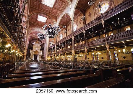 Interior Of The Great Synagogue On Dohany Street Budapest