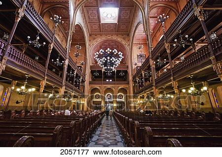 Interior Of The Great Synagogue On Dohany Street, Budapest, Hungary View Large Photo Image Stock Photo - Interior Of The Great Synagogue On Dohany Street, Budapest, Hungary. Fotosearch