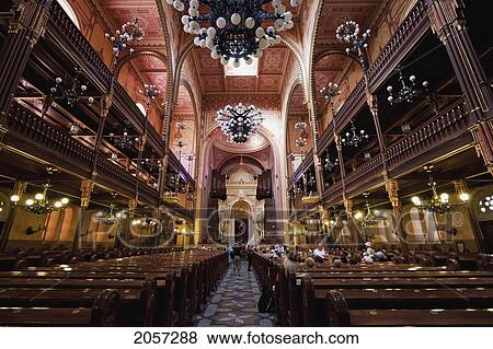 Interior Of The Great Synagogue On Dohany Street, Budapest, Hungary View Large Photo Image Stock Photo - Interior Of The Great Synagogue On Dohany Street, Budapest, Hungary. Fotosearch