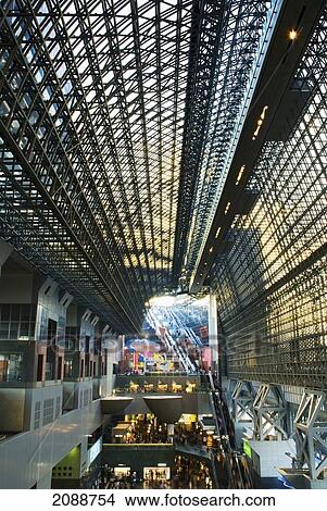 Interior Of The Kyoto Train Station; Kyoto, Japan View Large Photo Image Picture - Interior Of The Kyoto Train Station; Kyoto, Japan. Fotosearch