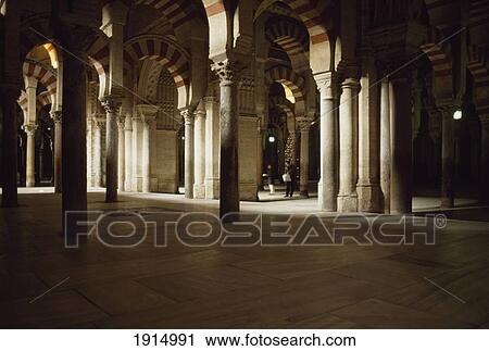 Stock Image - Interior Of The Mosque Of Cordoba. Fotosearch