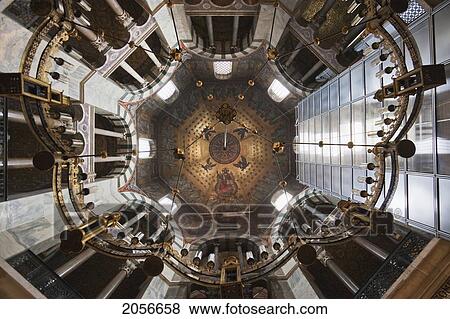 Stock Photo - Interior Of The Octagonal Palatine Chapel, Built By Charlemagne, Aachen Cathedral (Kaiserdom), Aachen, Germany. Fotosearch