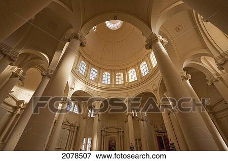 Interior Of The Rotunda Church, Dedicated To St. John The Baptist, Xewkija, Gozo Island, Malta View Large Photo Image Stock Photo - Interior Of The Rotunda Church, Dedicated To St. John The Baptist, Xewkija, Gozo Island, Malta. Fotosearch
