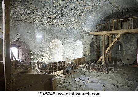 Stock Photography - Interior of the watermill, Rila Monastery, Blagoevgrad, Bulgaria. Fotosearch