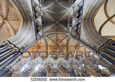 Stock Image - Interior of Worcester Cathedral; Worcester, Worcestershire, England. Fotosearch