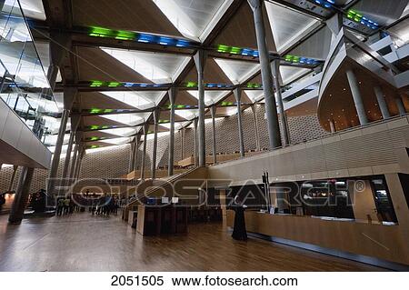 Interior View Of Main Reading Room In The Bibliotheca Alexandrina, The Modern Library Of Alexandria, Alexandria, Al Iskandar View Large Photo Image Stock Photography - Interior View Of Main Reading Room In The Bibliotheca Alexandrina, The Modern Library Of Alexandria, Alexandria, Al Iskandar. Fotosearch