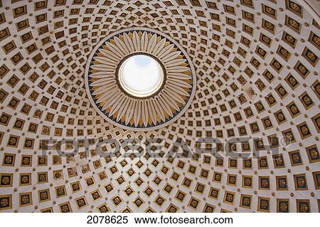 Stock Photography - Interior View Of The Dome Of The Rotunda Of St Marija Assunta, Mosta, Malta. Fotosearch